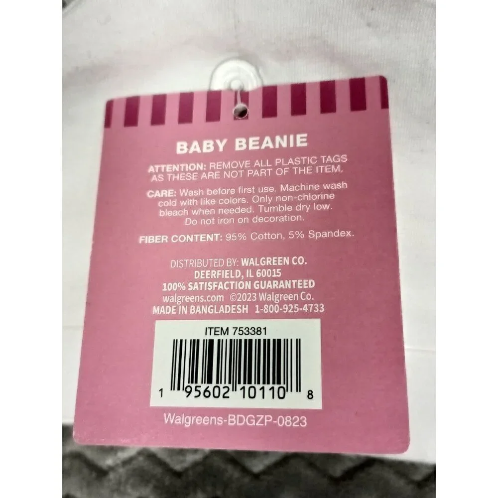 Love In The Air Newborn Baby Beanie Loved Cotton Blend New With Tags White & Red